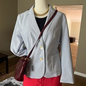Talbots seersucker jacket. Size 12p